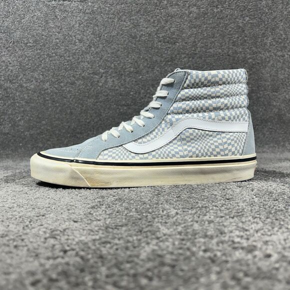 Vans Sk8 Hi 38 DX Anaheim Factory Men’s Sz 11 Light Blue Warp Check Skate Shoes main image 7